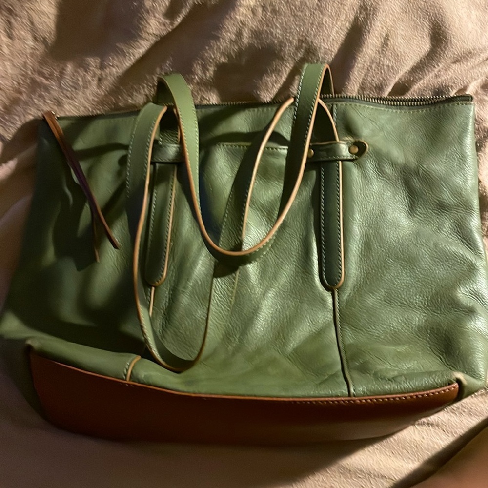 FOSSIL Tote Olive Leather